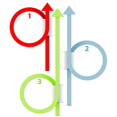 Image showing Infographic design with arrows pointing upwards