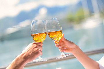 Image showing couple having lanch at beautiful restaurant