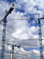 Image showing constuction cranes