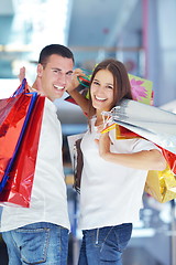 Image showing happy young couple in shopping