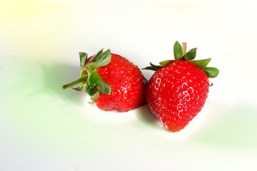 Image showing fresh couple strawberry