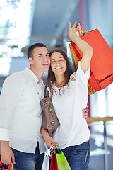 Image showing happy young couple in shopping