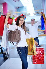 Image showing happy young couple in shopping