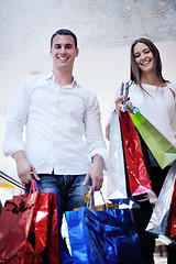 Image showing happy young couple in shopping