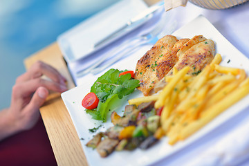 Image showing restaurant healthy meal