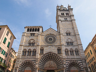 Image showing St Lawrence cathedral in Genoa