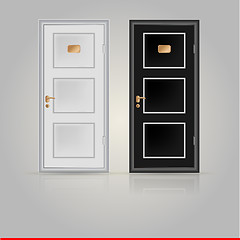 Image showing Illustration of closed doors