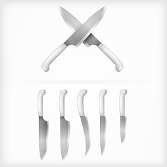 Image showing Illustration of knives