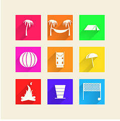 Image showing Icons for camping