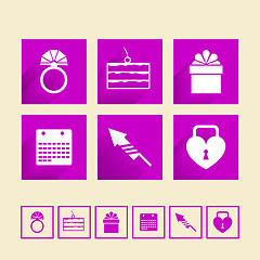 Image showing Icons for wedding