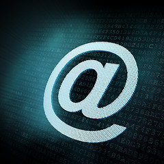 Image showing Pixeled email sign illustration