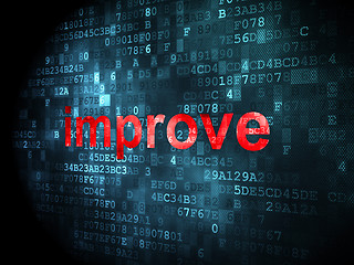 Image showing business concept: improve on digital background