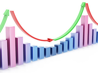 Image showing Business chart 3d