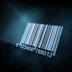 Image showing Pixeled barcode illustration