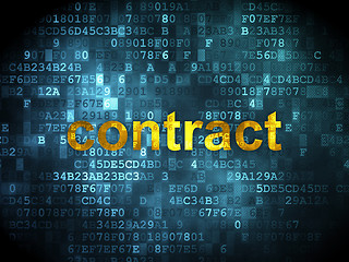 Image showing business concept: Contract on digital background