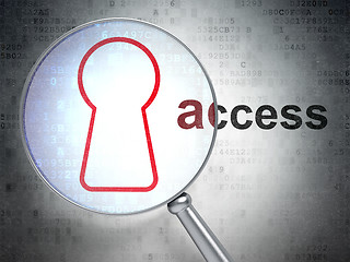 Image showing Keyhole icon and access word on digital background