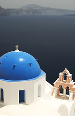 Image showing greek church and bell tower