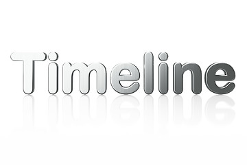 Image showing Timeline concept: 3d word Timeline