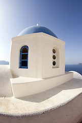 Image showing greek church and bell tower