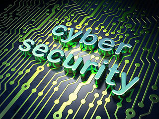Image showing circuit board with word cyber security