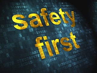 Image showing Privacy concept: Safety First on digital background