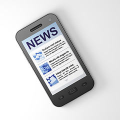 Image showing Digital news on smartphone screen