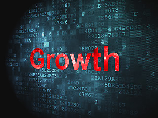 Image showing Finance concept: Growth on digital background