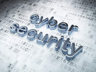 Image showing Privacy concept: Silver Cyber Security on digital background