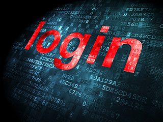 Image showing Information concept: login on digital background