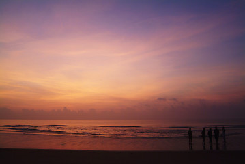 Image showing sunrise on a beach