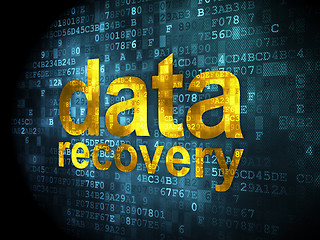 Image showing Information concept: data recovery on digital background