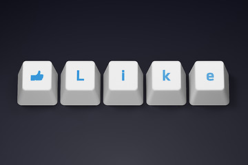 Image showing Keyboard&#39;s Like buttons