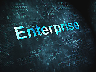 Image showing Business concept: Enterprise on digital background