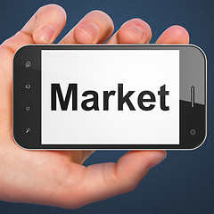 Image showing Finance concept: smartphone with Market