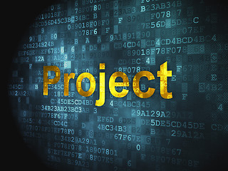 Image showing Finance concept: Project on digital background