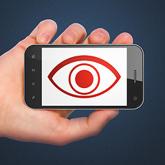 Image showing Security concept: smartphone with Eye.