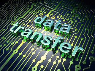 Image showing Information concept: circuit board with word data transfer