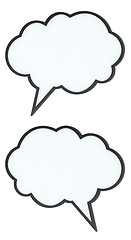 Image showing Set of emptyspeech bubbles (tag clouds)