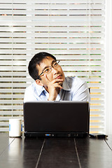 Image showing Thinking businessman