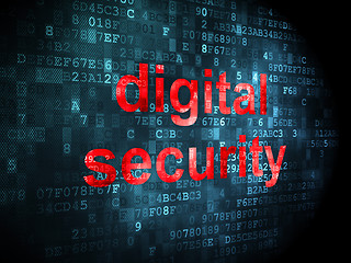 Image showing digital security on background