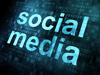 Image showing Social media on digital background
