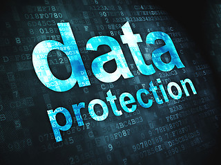 Image showing Safety concept: Data Protection on digital background