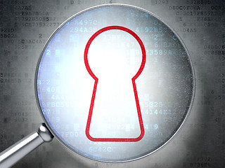 Image showing Keyhole icon on digital background