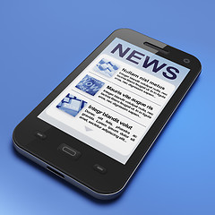 Image showing Digital news on smartphone screen