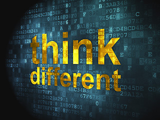 Image showing Education concept: Think Different on digital background