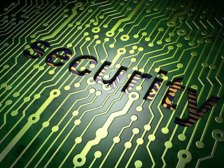 Image showing Privacy concept: circuit board with word Security