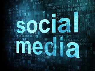 Image showing Social media on digital background