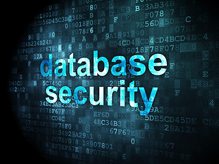 Image showing Security concept: database on digital background