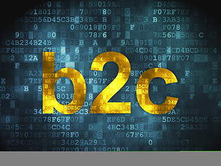 Image showing Finance concept: B2c on digital background