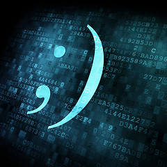 Image showing Emoticon on digital screen